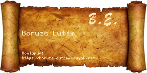 Boruzs Eutim névjegykártya